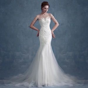 White dress bridal dress